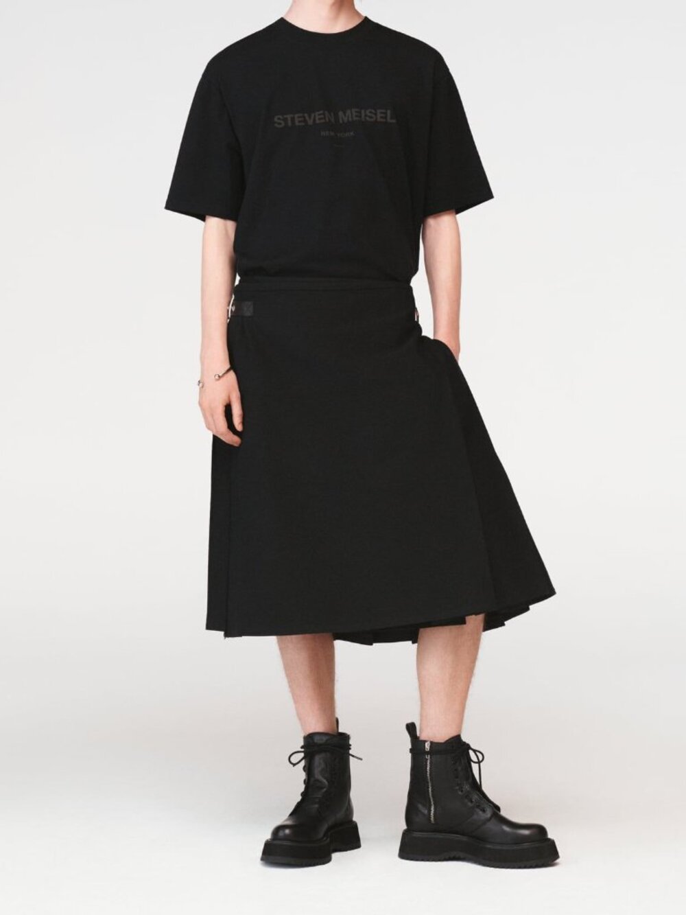 Zara x Steven Meisel New York collection - Wool Blend Box Pleat Kilt/skirt
